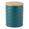 DII Teal Matte Retro Vine Texture Ceramic Canister (Set of 3)